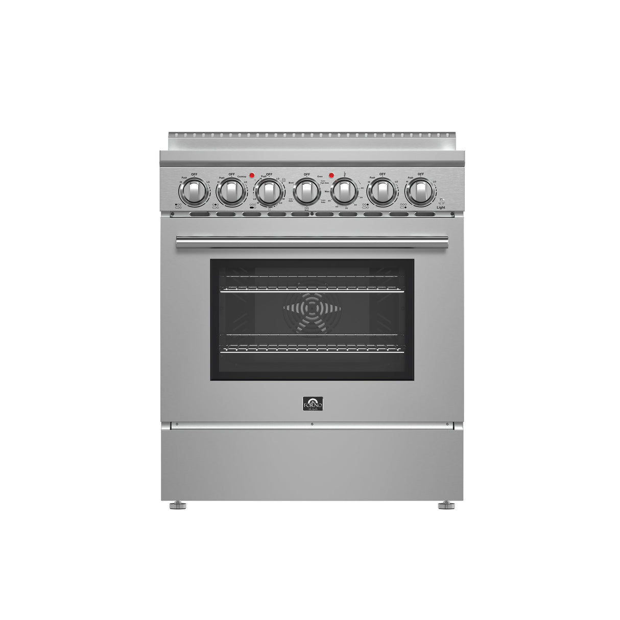 Forno Paolo Freestanding Electric Range, Stainless Steel, True Convection Oven, Energy Efficient