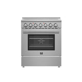 Forno Paolo Freestanding Electric Range, Stainless Steel, True Convection Oven, Energy Efficient