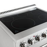 Forno Paolo Freestanding Electric Range, Stainless Steel, True Convection Oven, Energy Efficient