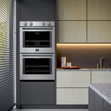 Forno Vomero 30" Double Wall Oven – Stainless Steel, 10 cu.ft, 7100W Convection, Mechanical Controls & Self-Cleaning Function