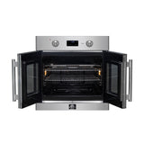 Forno Asti 30" French Door Electric Wall Oven – Stainless Steel, 3.68 cu.ft, 3600W, True Convection, Air Fry, Sous Vide & Self-Clean