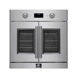 Forno Asti 30" French Door Electric Wall Oven – Stainless Steel, 3.68 cu.ft, 3600W, True Convection, Air Fry, Sous Vide & Self-Clean