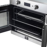 Forno Asti 30" French Door Electric Wall Oven – Stainless Steel, 3.68 cu.ft, 3600W, True Convection, Air Fry, Sous Vide & Self-Clean
