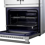 Forno Gallico 30" Electric French Door Double Oven – Stainless Steel, 7.36 cu.ft, Convection, Self-Cleaning