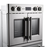 Forno Gallico 30" Electric French Door Double Oven – Stainless Steel, 7.36 cu.ft, Convection, Self-Cleaning
