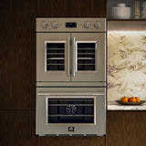 Forno Gallico 30" Electric French Door Double Oven – Stainless Steel, 7.36 cu.ft, Convection, Self-Cleaning