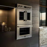 Forno Gallico 30" Electric French Door Double Oven – Stainless Steel, 7.36 cu.ft, Convection, Self-Cleaning
