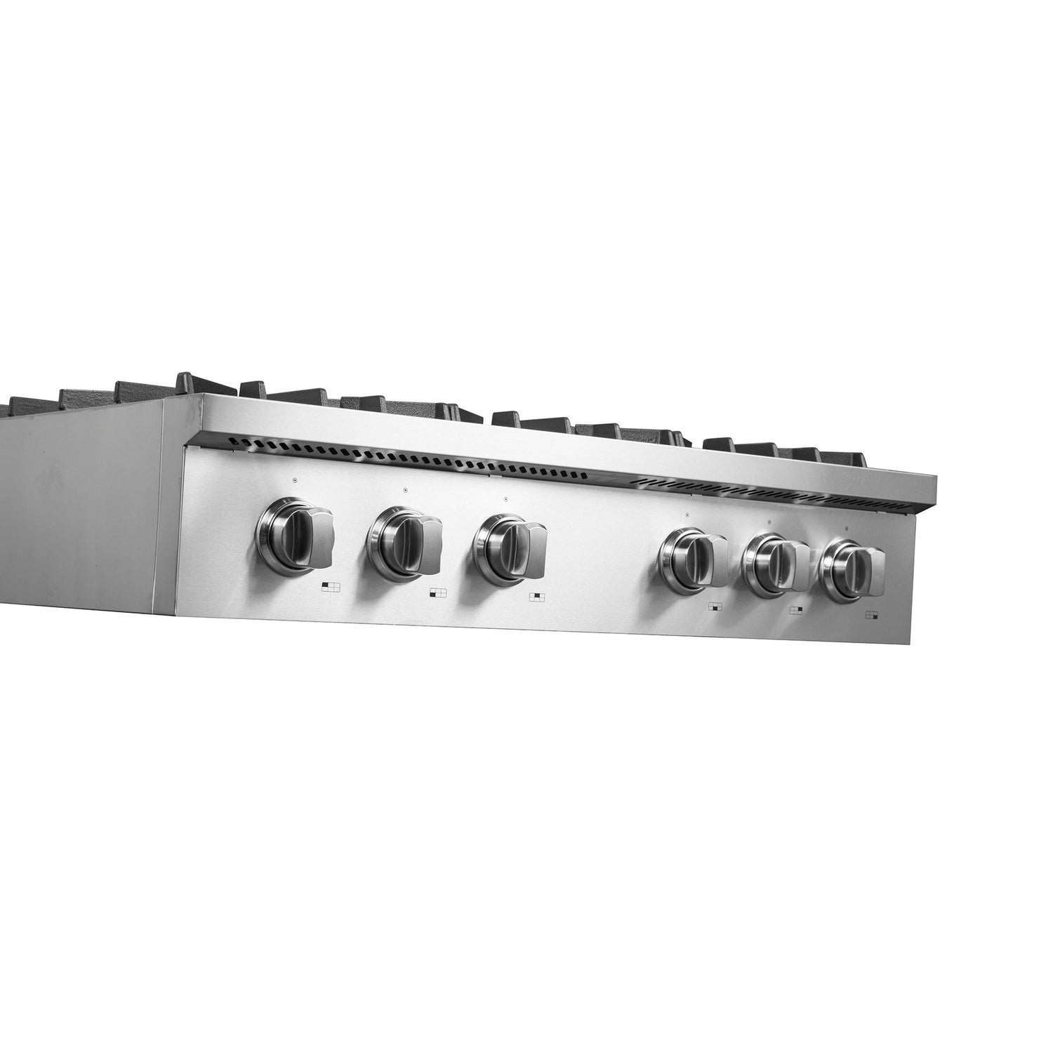 Forno Cossato Alta Qualita Pro-Style Gas Rangetop, Stainless Steel, Continuous Cast Iron Grates