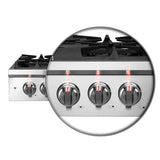 Forno Spezia Alta Qualita Pro-Style Gas Rangetop, Stainless Steel, Continuous Cast Iron Grates