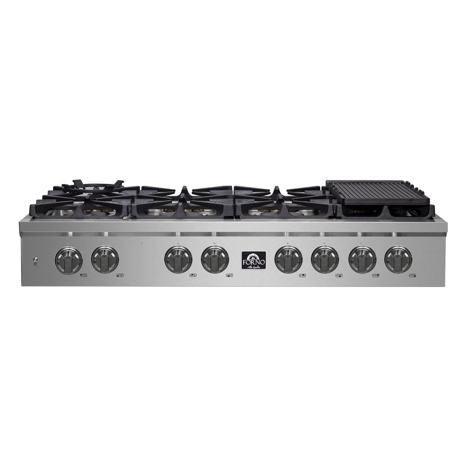 Forno Spezia Alta Qualita Pro-Style Gas Rangetop, Stainless Steel, Continuous Cast Iron Grates