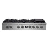 Forno Spezia Alta Qualita Pro-Style Gas Rangetop, Stainless Steel, Continuous Cast Iron Grates