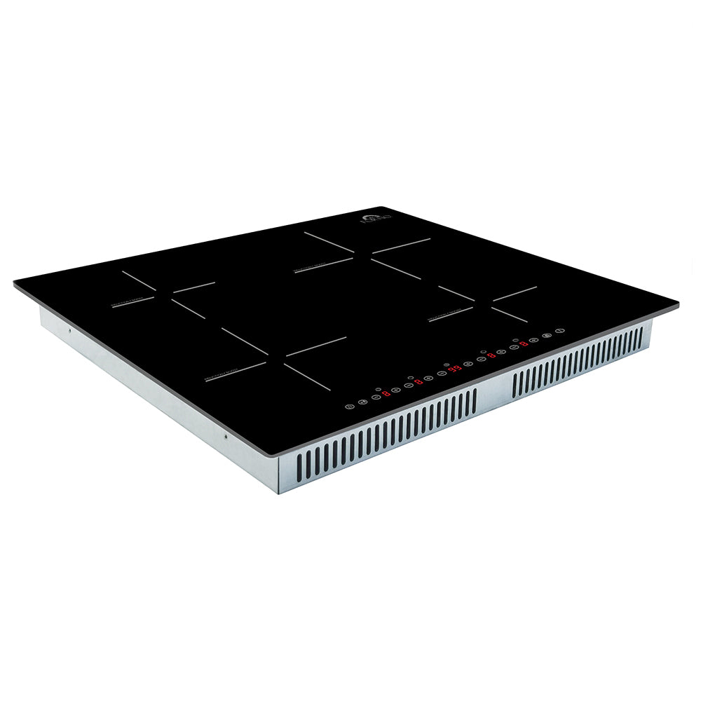 Forno Parco 24-Inch Induction Cooktop, 4 Zones, 7,200W Total Power, Touch Control