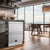 Forno Cosenza 24" Built-In Drawer Freezer with Ice Maker, 4.69 cu.ft.