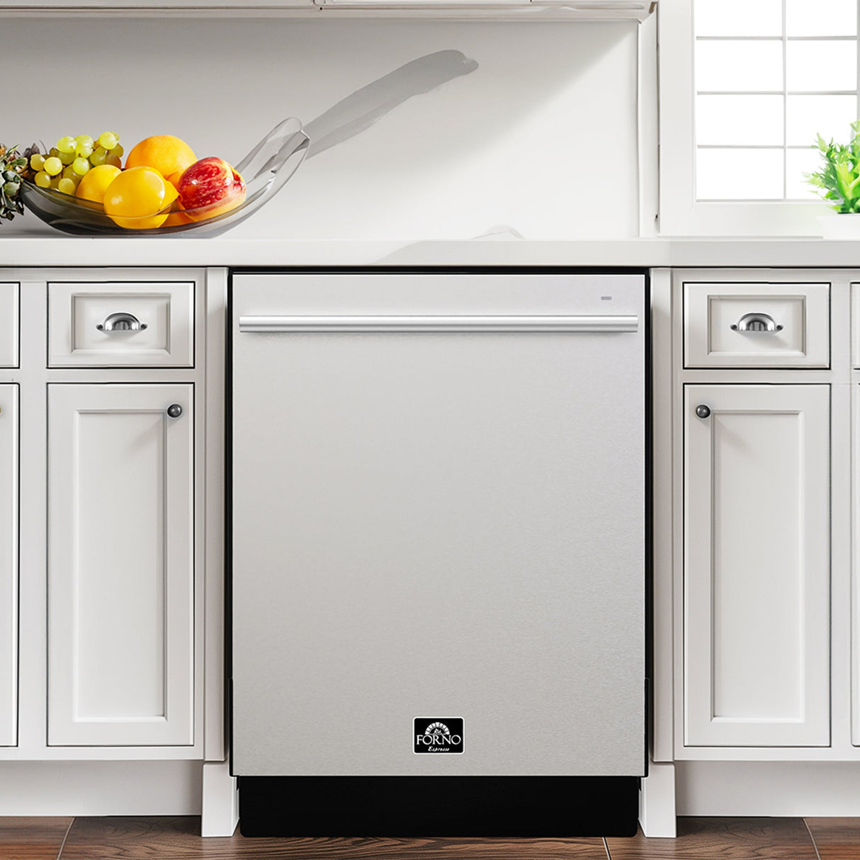 Forno Romano 24-Inch Built-In Dishwasher, Stainless Steel Finish, 49 dBA, Energy Star Certified