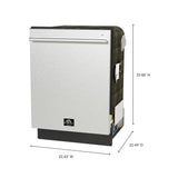 Forno Romano 24-Inch Built-In Dishwasher, Stainless Steel Finish, 49 dBA, Energy Star Certified