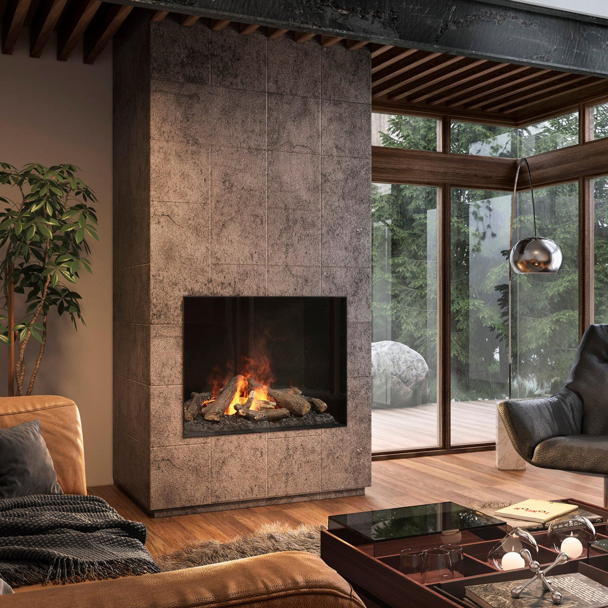 Dimplex e-MatriX 32" x 26" One-Sided Electric Firebox Front-Facing - FEF3226L1