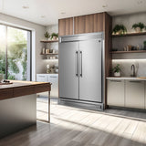Forno Maderno 2-28-Inch Wide Convertible Refrigerator/Freezer, Decorative Trim, 27.2 cu.ft, 84-Inch High