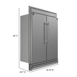 Forno Maderno 2-28-Inch Wide Convertible Refrigerator/Freezer, Decorative Trim, 27.2 cu.ft, 84-Inch High