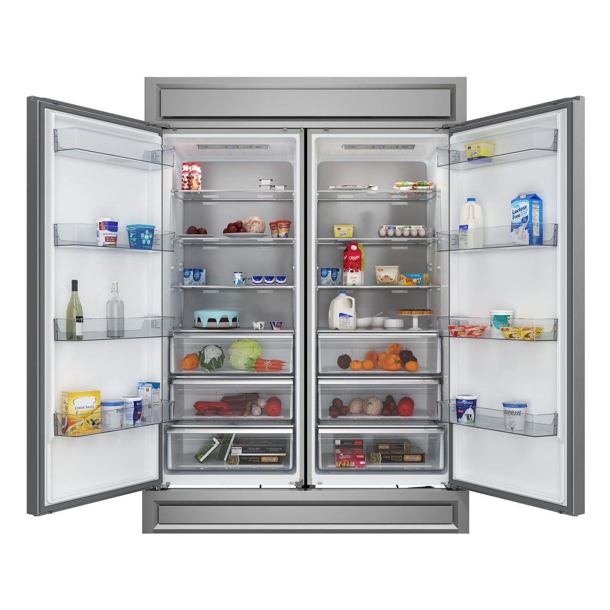 Forno Maderno 2-28-Inch Wide Convertible Refrigerator/Freezer, Decorative Trim, 27.2 cu.ft, 84-Inch High