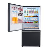 Forno Milano Espresso 31-Inch Bottom Freezer Refrigerator, 17.2 Cu. Ft., Energy-Efficient, No Frost, Built-In Ice Maker