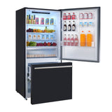 Forno Milano Espresso 31-Inch Bottom Freezer Refrigerator, 17.2 cu.ft Capacity