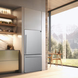 Forno Milano Espresso 31-Inch Bottom Freezer Refrigerator, Stainless Steel, 17.2 cu.ft Capacity, Right Swing Door