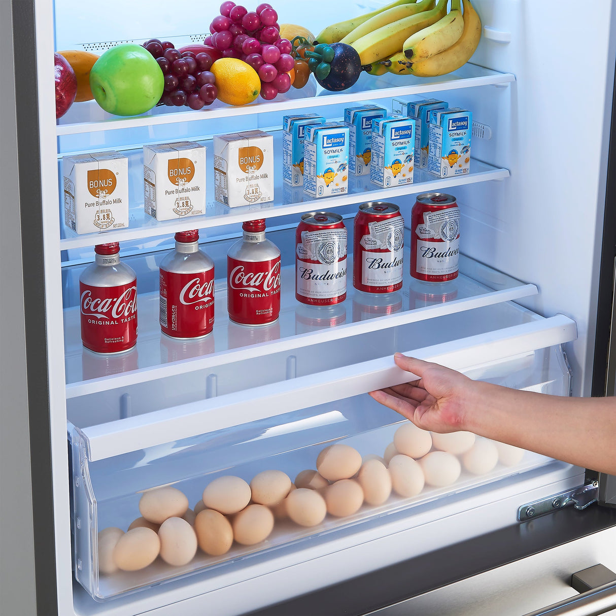 Forno Milano Espresso 31-Inch Bottom Freezer Refrigerator, Stainless Steel, 17.2 cu.ft Capacity, Right Swing Door