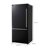 Forno Milano 2-Piece 62-Inch Freestanding Dual Bottom Freezer Refrigerator, 34.4 cu.ft, Touch Control, Ice Maker