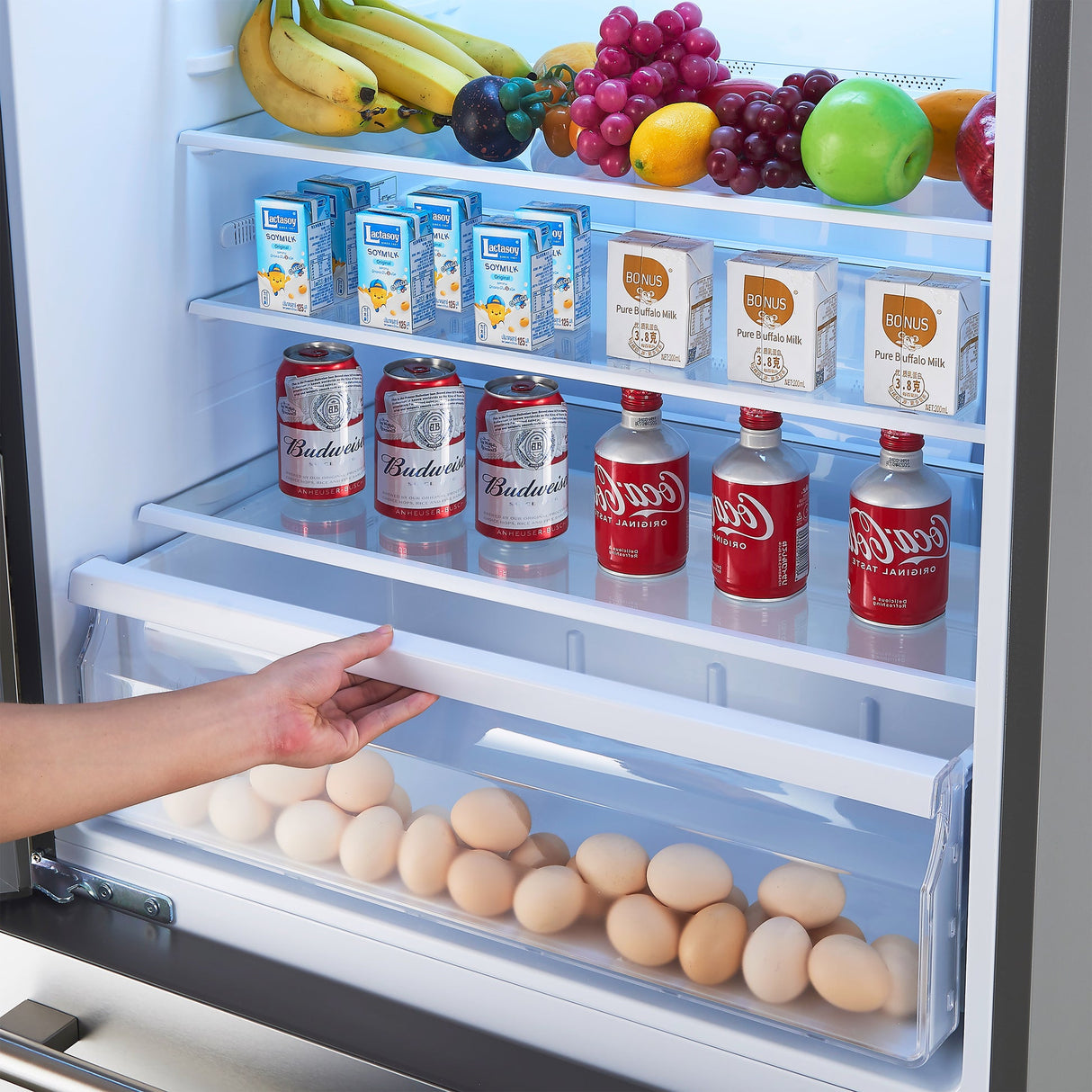 Forno Milano Espresso 31-Inch Stainless Steel Bottom Freezer Refrigerator, 17.2 cu.ft., Built-In Ice Maker