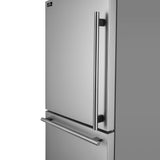 Forno Milano Espresso 31-Inch Stainless Steel Bottom Freezer Refrigerator, 17.2 cu.ft., Built-In Ice Maker