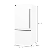 Forno Milano Espresso 31-Inch Bottom Freezer Refrigerator, 17.2 Cu. Ft., Energy-Efficient, No Frost, Built-In Ice Maker