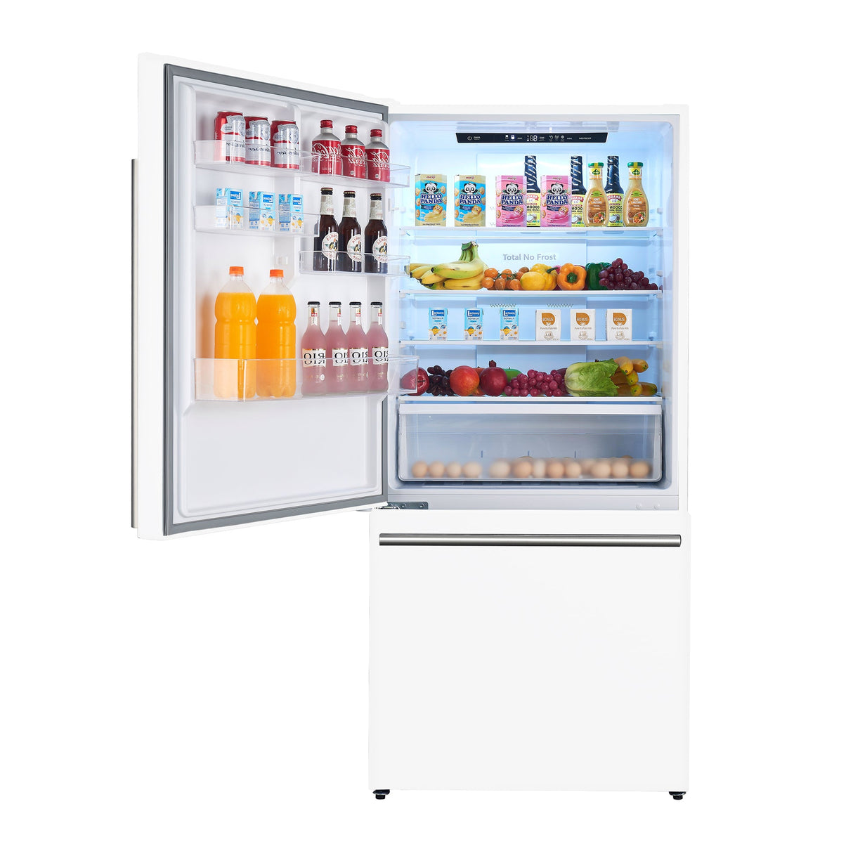 Forno Milano Espresso 31-Inch Bottom Freezer Refrigerator, 17.2 Cu. Ft., Energy-Efficient, No Frost, Built-In Ice Maker