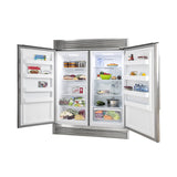 Forno Rizzuto 56-Inch Convertible Refrigerator/Freezer Set, 27.6 cu.ft Total Capacity, Decorative Grill