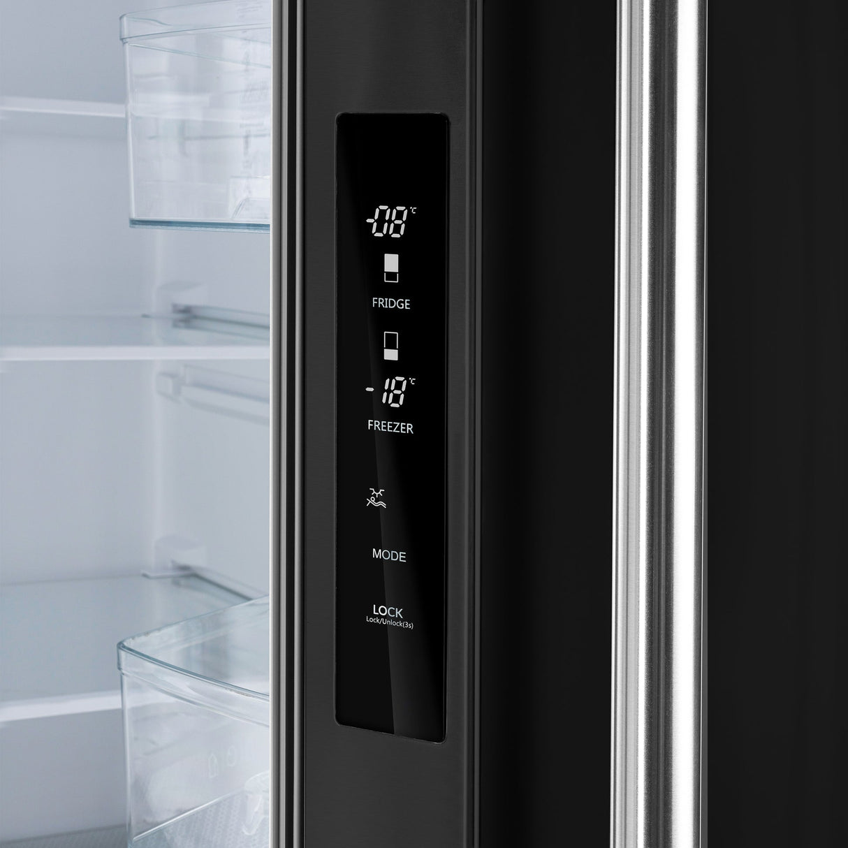 Forno Gallipoli Espresso 30-Inch French Door Refrigerator, Bottom Freezer, Ice Maker