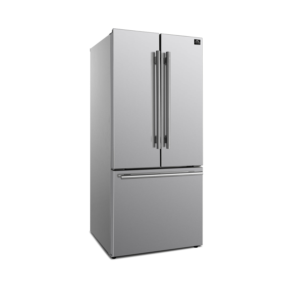 Forno Gallipoli 30" French Door Refrigerator – 17.5 cu.ft, Bottom Freezer, Ice Maker & No Frost Technology