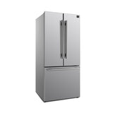 Forno Gallipoli 30" French Door Refrigerator – 17.5 cu.ft, Bottom Freezer, Ice Maker & No Frost Technology