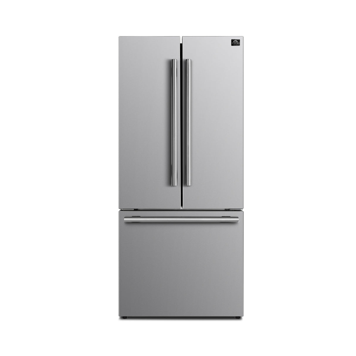 Forno Gallipoli 30" French Door Refrigerator – 17.5 cu.ft, Bottom Freezer, Ice Maker & No Frost Technology