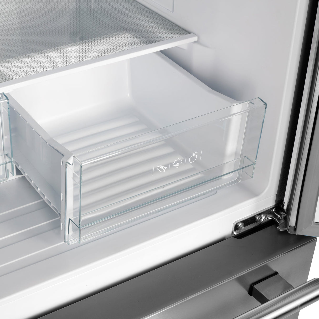 Forno Gallipoli 30" French Door Refrigerator – 17.5 cu.ft, Decorative Grill, Stainless Steel & No Frost Technology