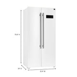 Forno Salerno Espresso 33-Inch Side-by-Side Refrigerator, 15.6 Cu. Ft., Energy-Efficient, No Frost, Modern Design