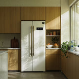 Forno Salerno Espresso 33-Inch Side-by-Side Refrigerator, 15.6 Cu. Ft., Energy-Efficient, No Frost, Modern Design