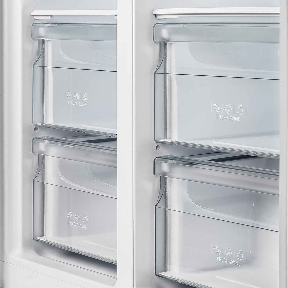 Forno Salerno 37-Inch Built-In Stainless Steel Refrigerator, 15.6 cu.ft, Decorative Grill