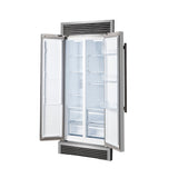 Forno Salerno 37-Inch Built-In Stainless Steel Refrigerator, 15.6 cu.ft, Decorative Grill