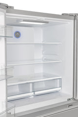 Forno Moena 40-Inch French Door Refrigerator, Stainless Steel, 19.2 cu.ft, Decorative Grill