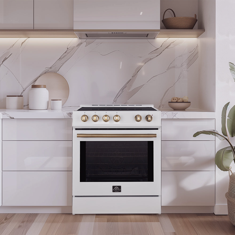 Forno Leonardo Espresso 30-Inch Electric Range, True Convection, Energy Efficient