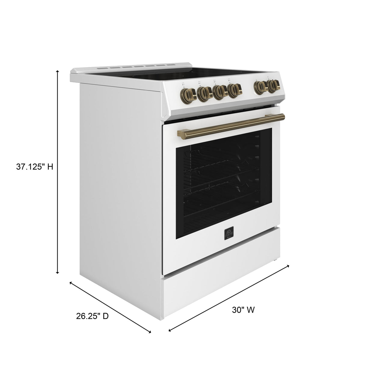 Forno Leonardo Espresso 30-Inch Electric Range, True Convection, Energy Efficient