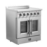 Forno Galiano Freestanding French Door Electric Range, True Convection, Energy Efficient