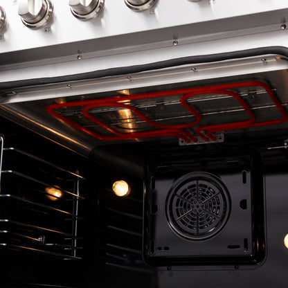 Forno Galiano Freestanding French Door Electric Range, True Convection, Energy Efficient