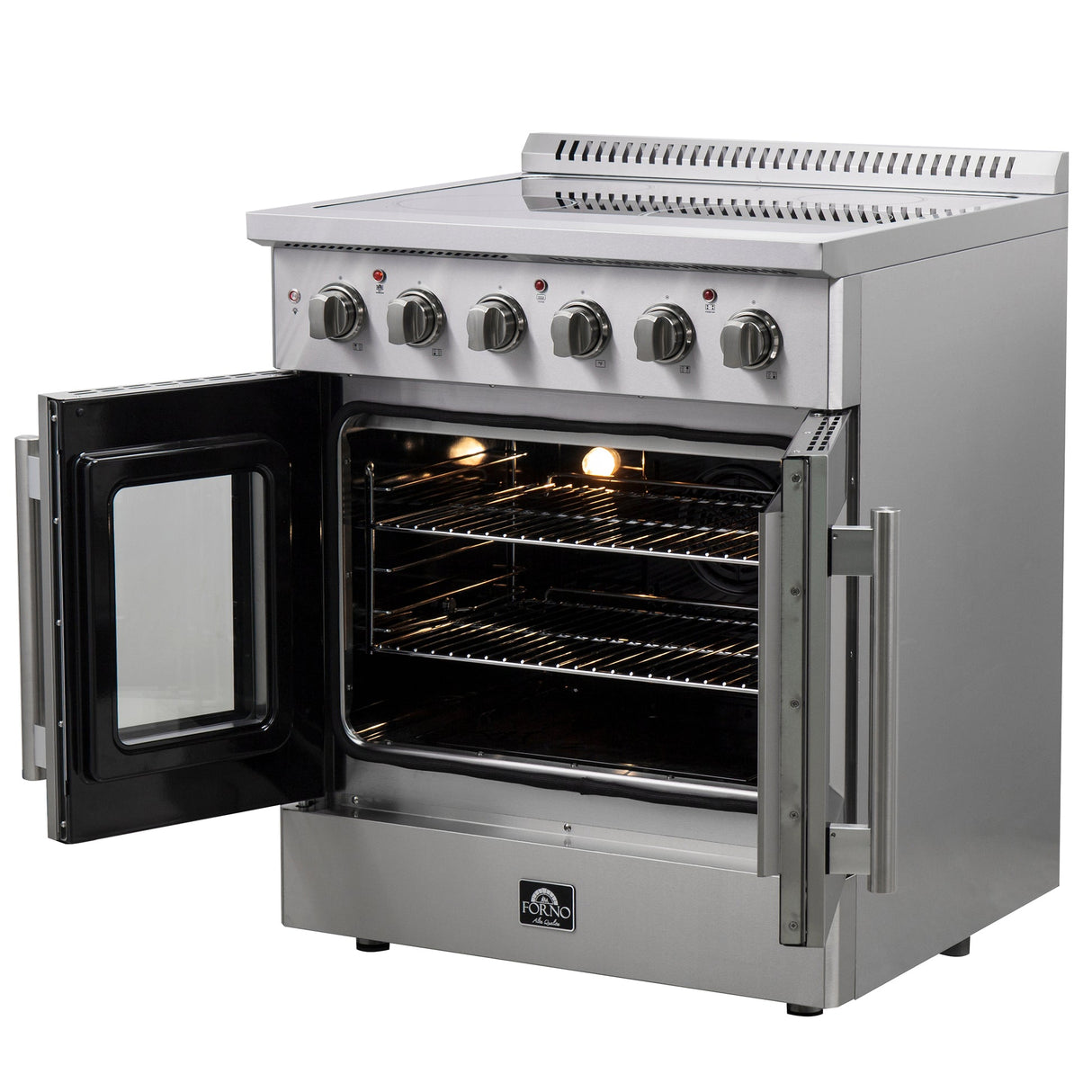 Forno Galiano Freestanding French Door Electric Range, True Convection, Energy Efficient