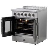 Forno Galiano Freestanding French Door Electric Range, True Convection, Energy Efficient