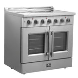 Forno Galiano Freestanding French Door Electric Range, True Convection, Energy Efficient